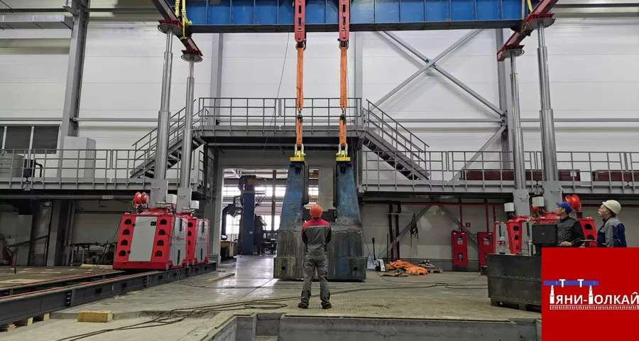 Перемещение Молота Beche KGH 4 массой 53 тонн гидравлической портальной системой системой 400 тонн (две пары) | Комплексная операция по перемещению промышленного оборудования  | Такелаж прессов